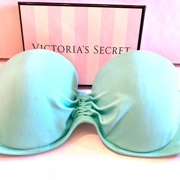 VICTORIAS SECRET SEA-FOAM GREEN BANDEAU 34B - Picture 2 of 5